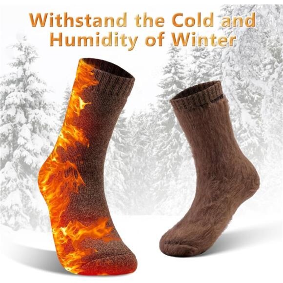 Men's Winter Warm Socks Insulated Heated Trapping Thermal Socks - Picture 2 of 5